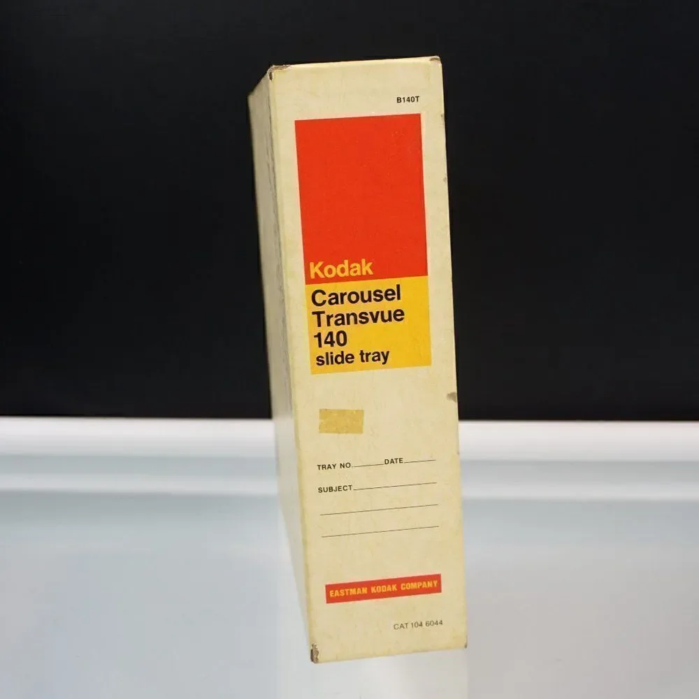 Vintage Gray Kodak Carousel Transvue 140 Slide Tray With Original Box